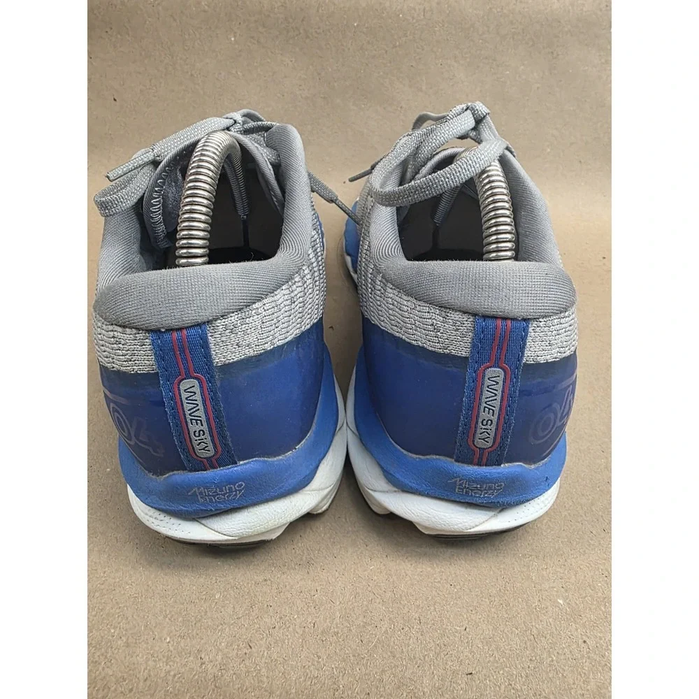 Mizuno (Sz 8.5) Wave Sky 4 Waveknit Shoes Mens Size Gray Running Comfort Walking